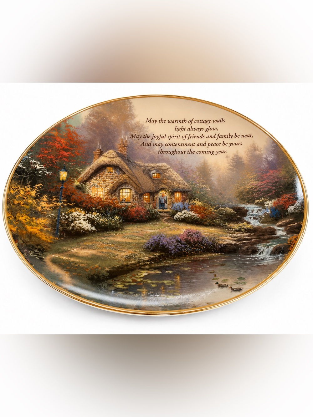 Thomas Kinkade "Everett's Cottage" Decorative Plate